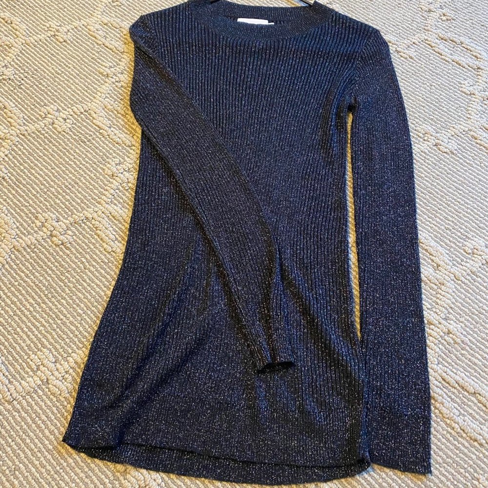Line & Dot Black Sparkly Sweater